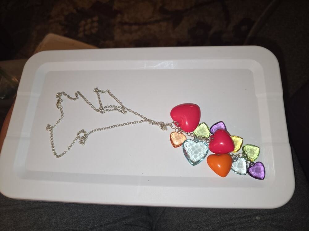 Colorful Heart Pendant Necklace